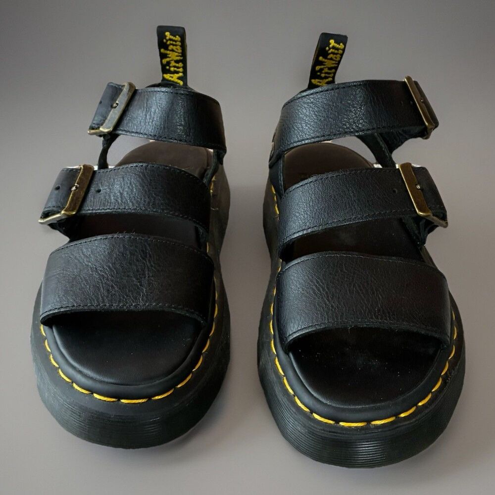 Dr. Martens Gryphon Quad Leather Platform Sandals Women's Size 6 NEW